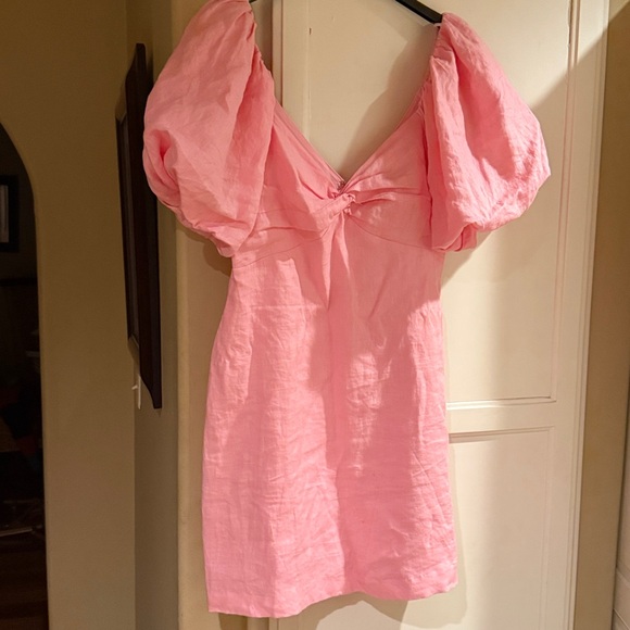 Linen Lux Pink Peony 100% Linen Dress 8 - Picture 5 of 7